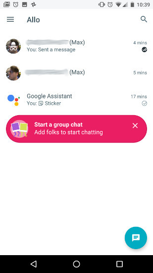 Google Allo (برای Android) مرور کنید