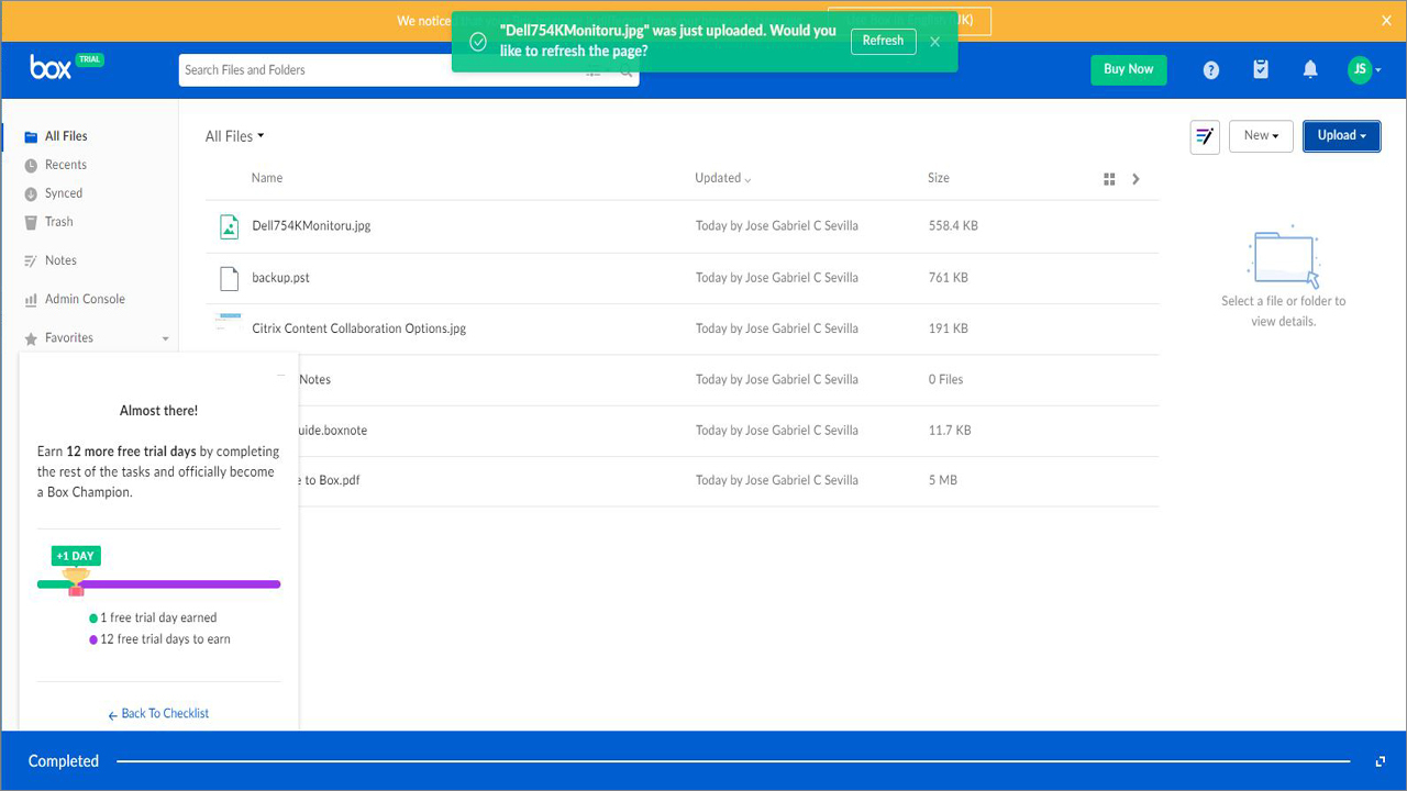 جعبه (تجارت) بارگذاری پرونده