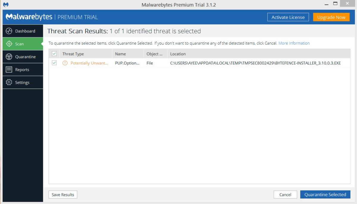  malwarebytes3 pup 